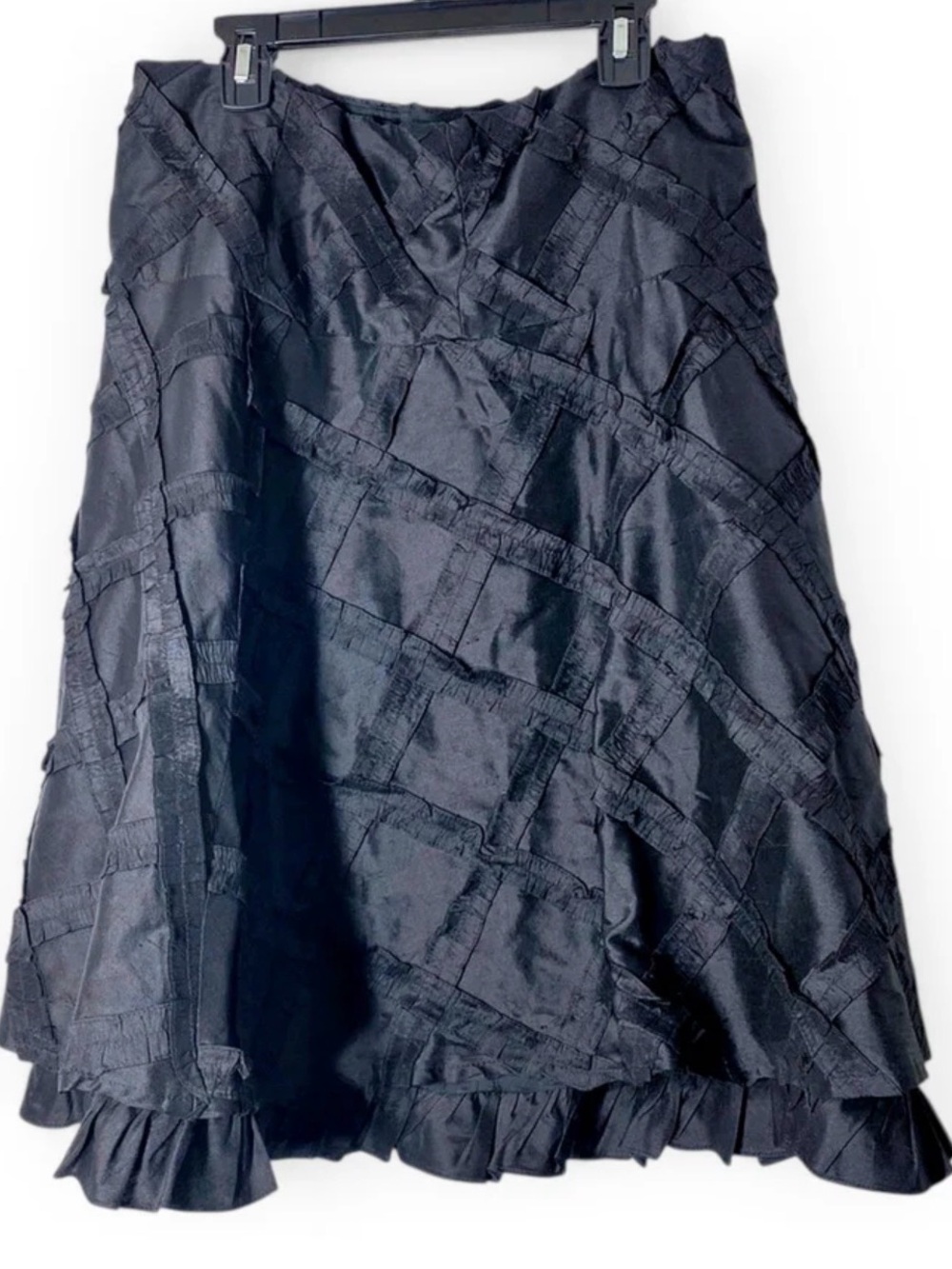 Nanette Lepore Black Silk A-Line Skirt, sz. 4